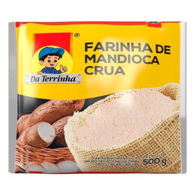 FARINHA DE MANDIOCA GROSSA CRUA DA TERRINHA 500G